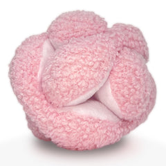 Glory To Dog Pink Snuffle Knot, pelta rompecabezas con ocho chirridos para estimulación sensorial.