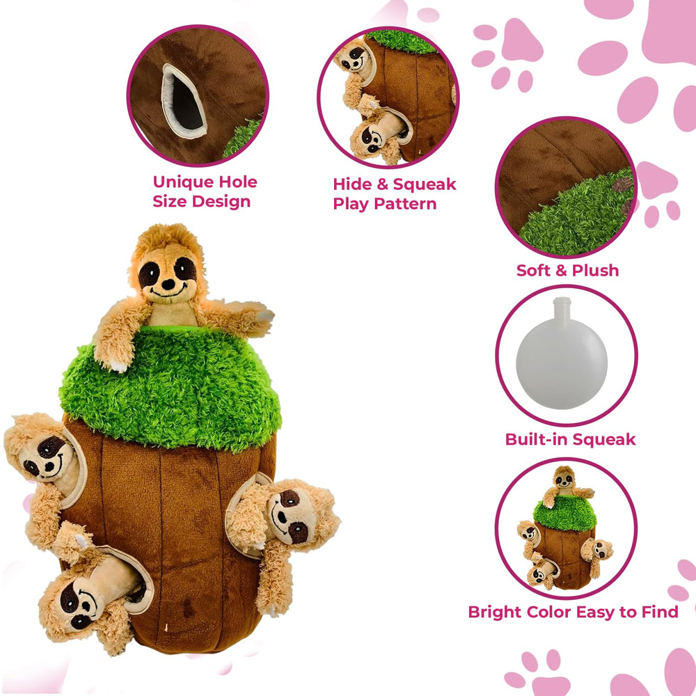 Glow Pups Arbol perezoso interactivo con tres peluches ayuda a entretenimiento diario