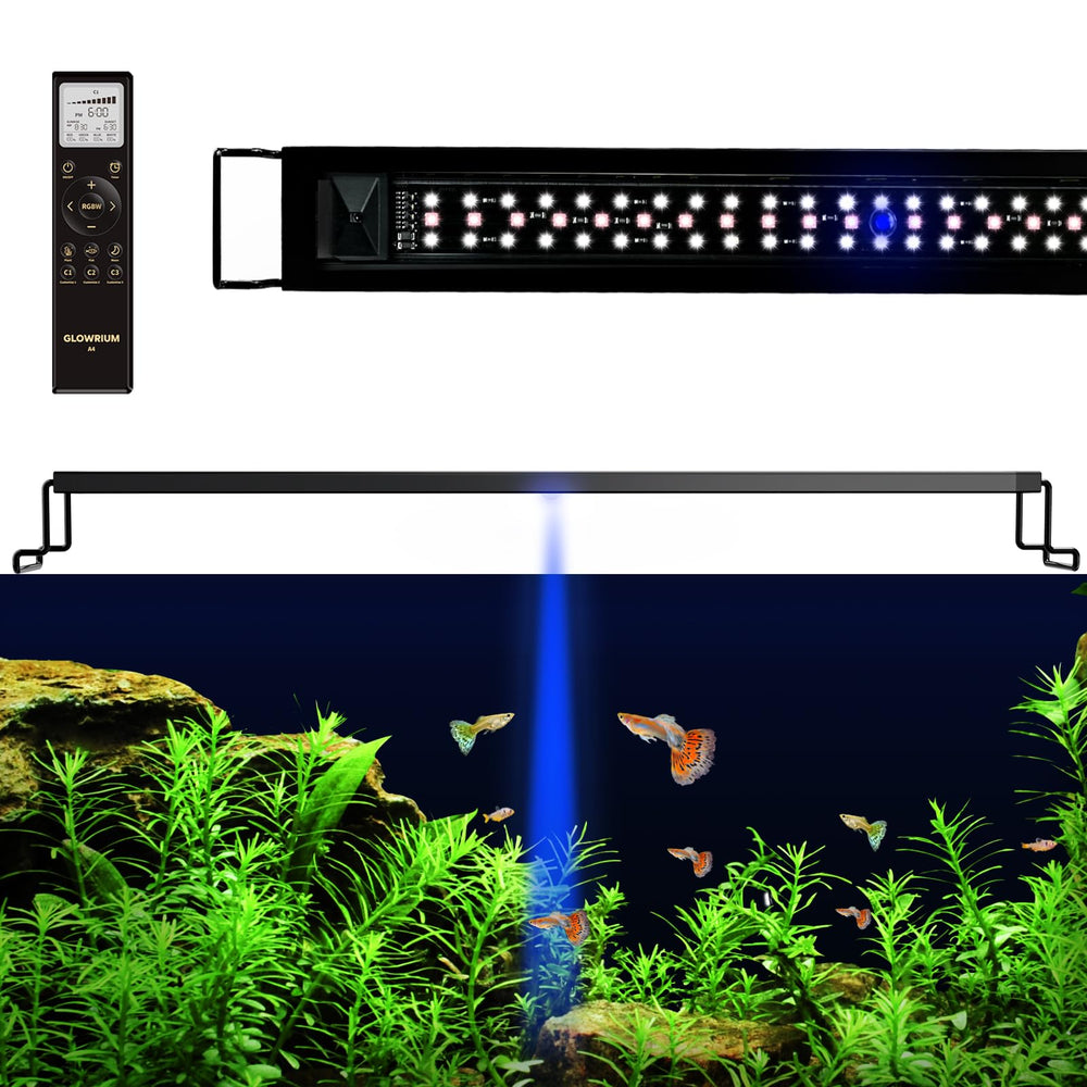 GLOWRIUM luz con control remoto para acuario, ajustes simples.