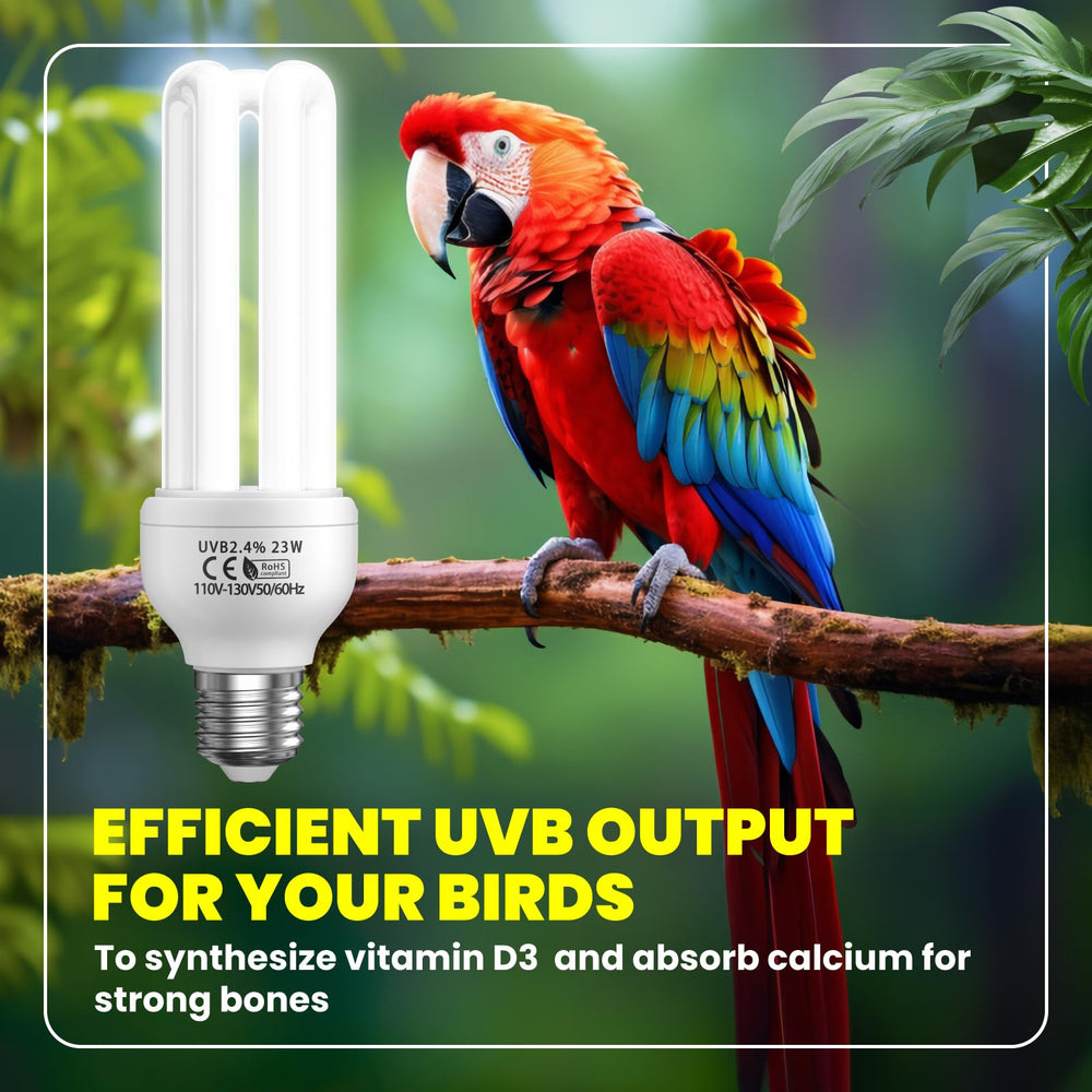 GlowUp luz UVB simula sol natural para aves y reptiles