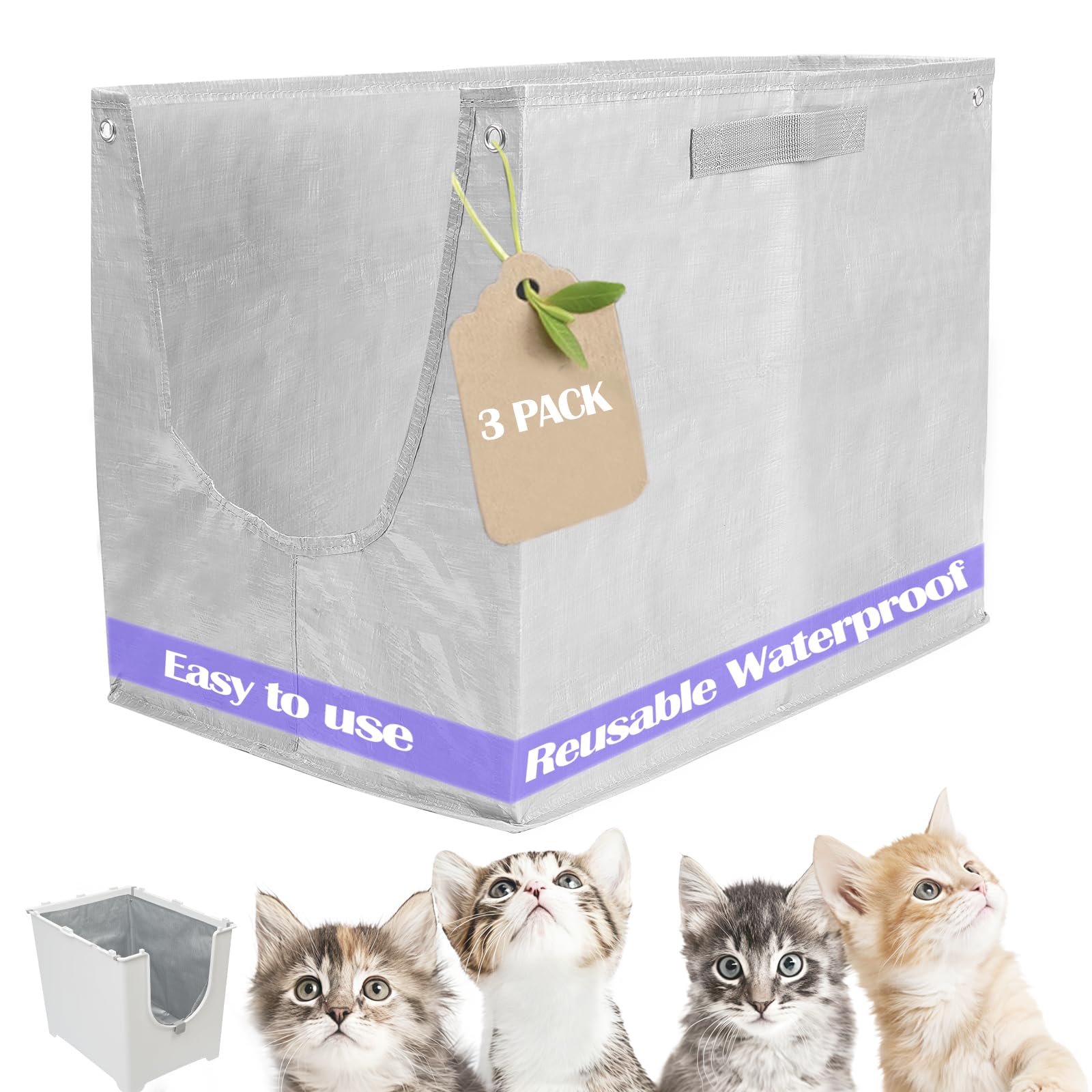 Forro GLYHAOYIZHI F en Modkat Flip instalado en la caja de gatos para uso limpio