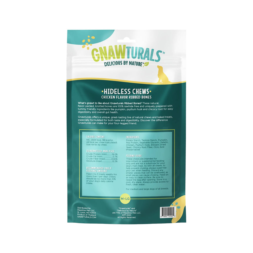 Gnawturals pack de dos huesos, durabilidad para masticadores activos.