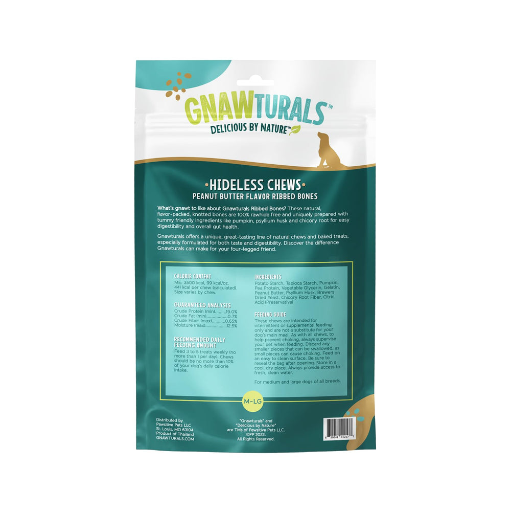 Gnawturals sin piel cruda ofrece masticación segura.