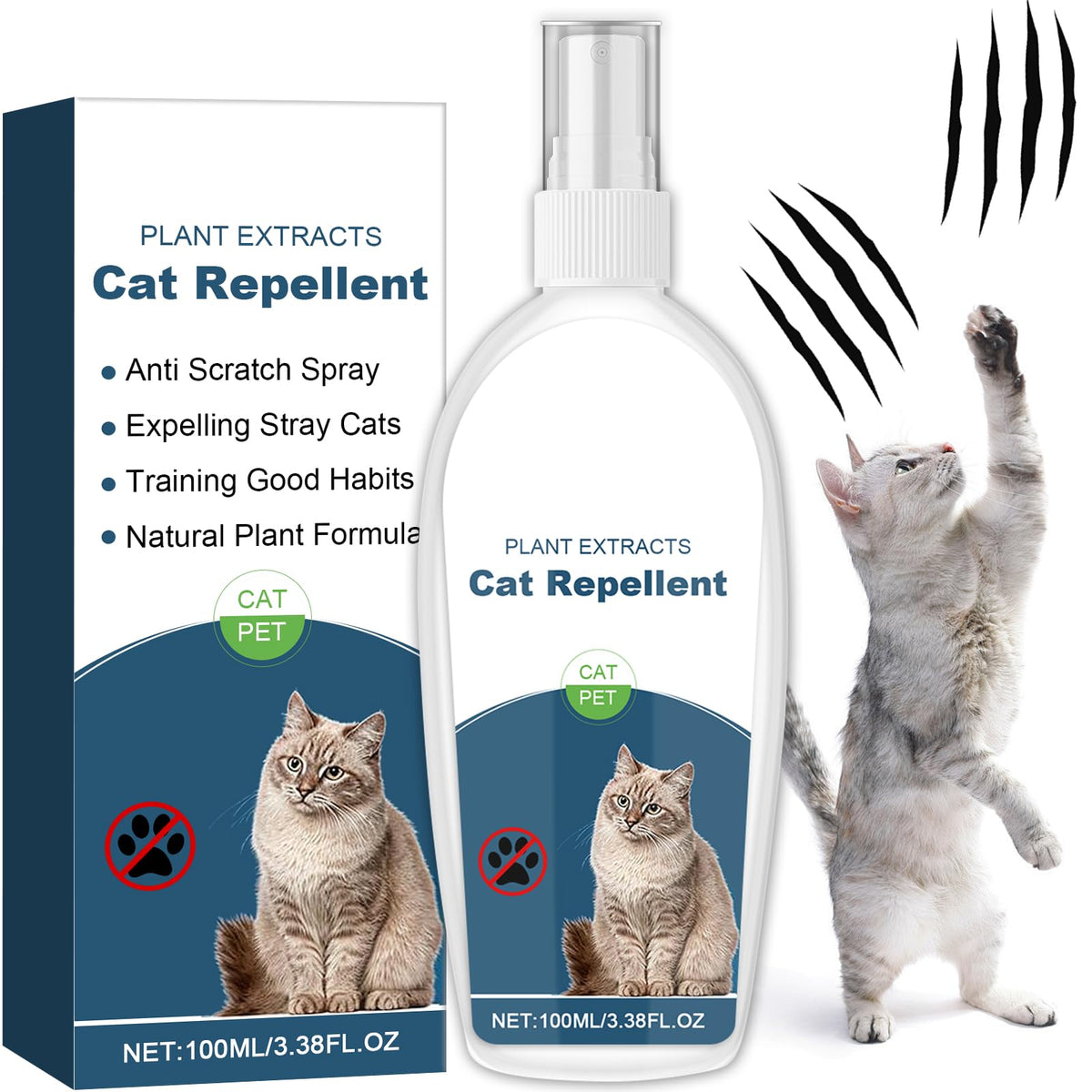 Gnaye repelente para gatos: rociado suave para evitar rayones en muebles