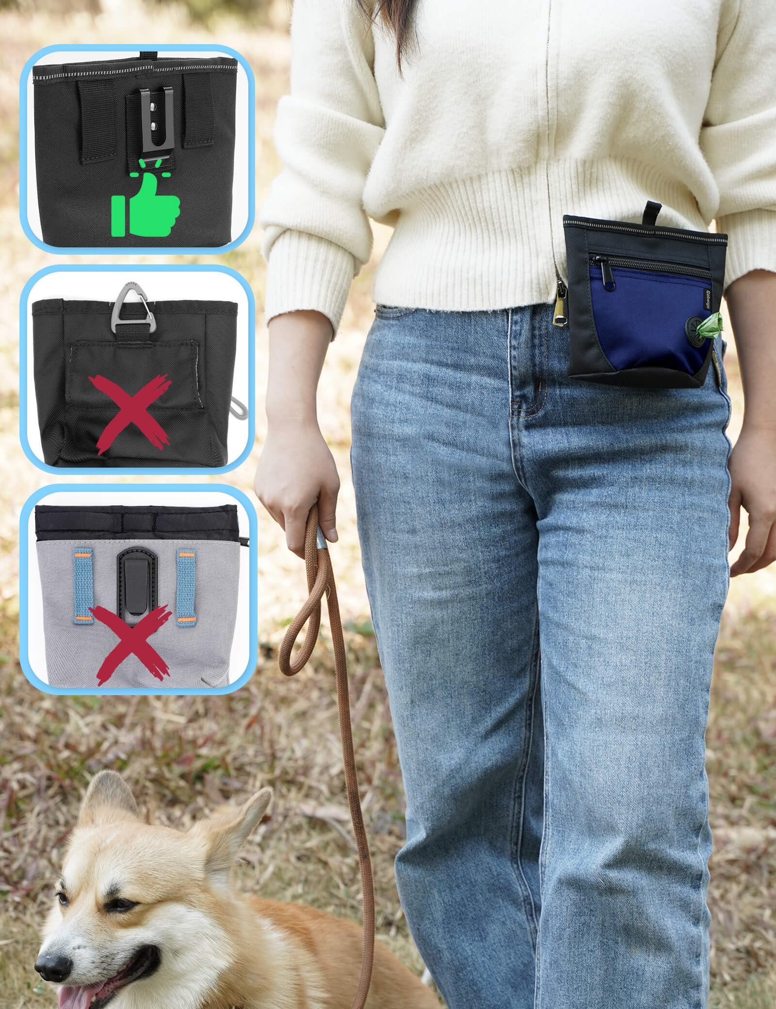 Clic de entrenamiento incluido para reforzar conductas en mascotas.
