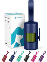 Gobeigo dispensador de bolsas para perro azul, fácil de transportar