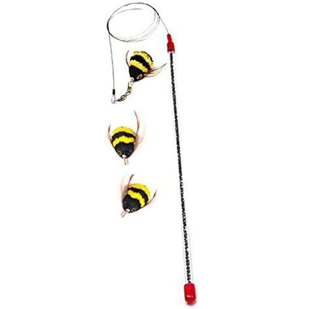 GoCat Da Bee: varita tentadora para gatos, ideal para juego activo y ejercicio.