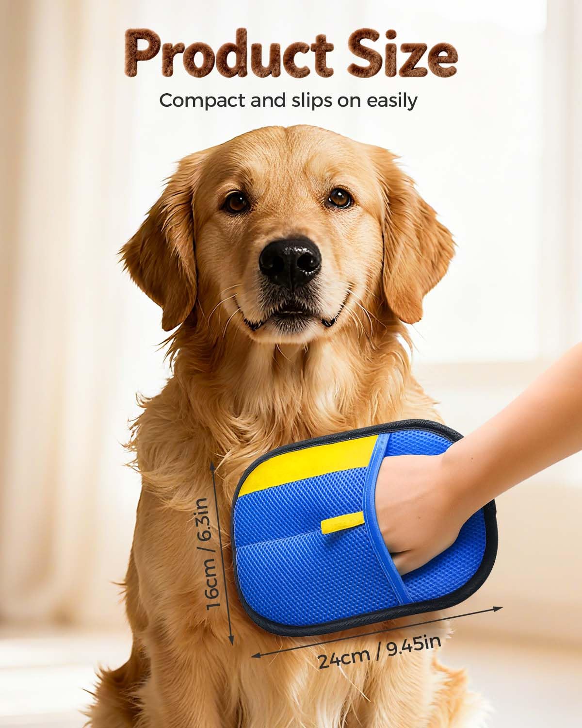 Godmifa guante colores vibrantes, experiencia agradable para mascotas