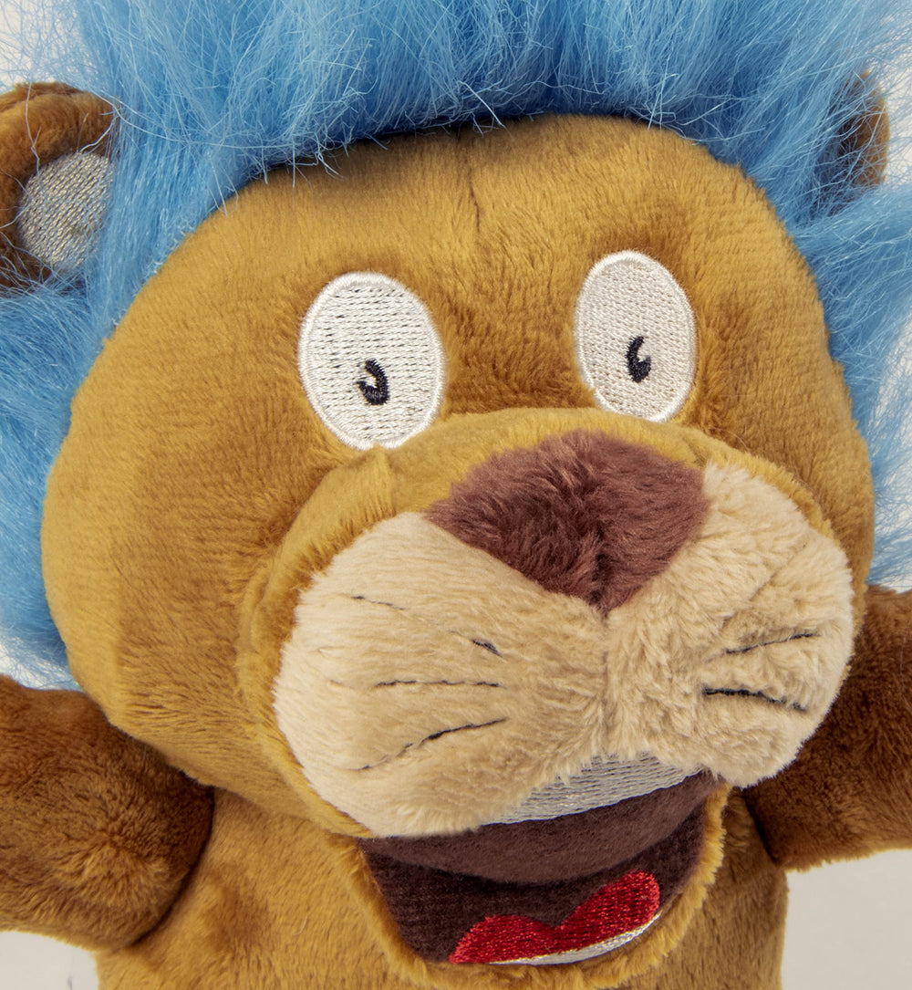 goDog Crazy Hairs León con forro interior resistente para mordidas.