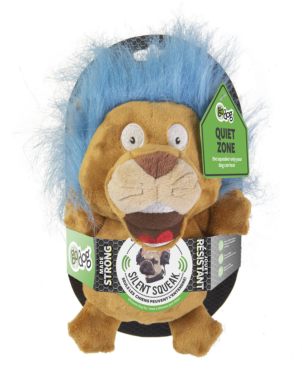 goDog Crazy Hairs León tamaño pequeño en tono tan para sesiones de juego.