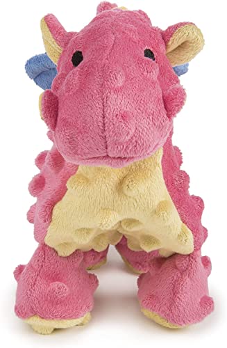 GoDog dragones-peluche-atractivo-para-duenos coral pequeño, diseño alegre para la familia.