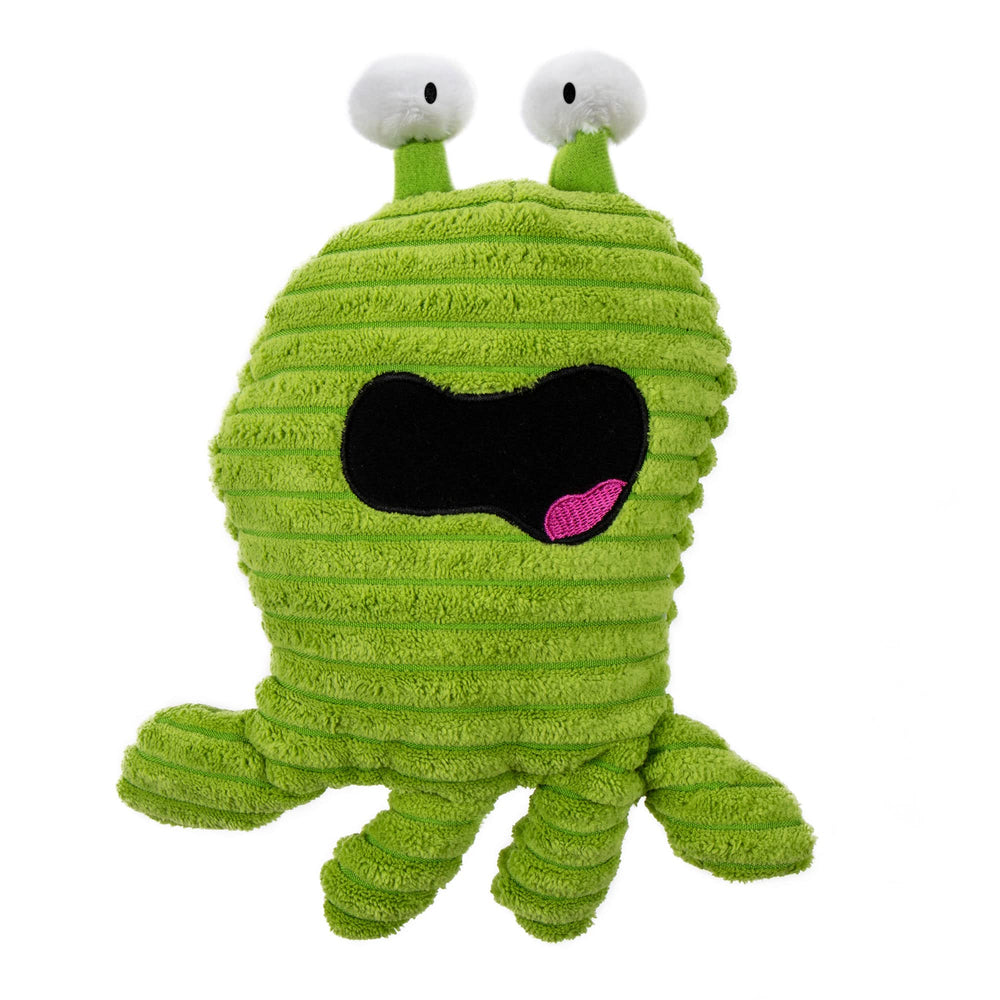 GoDog PlayClean Germs: juguete peluche verde grande con chirrido para juego interactivo.