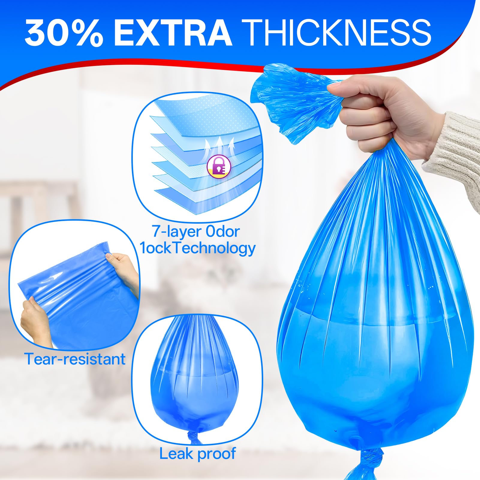 Godyoy bolsas recambio para arenero Desgin, compatibles con Litter Genie Desgin, materiales resistentes.