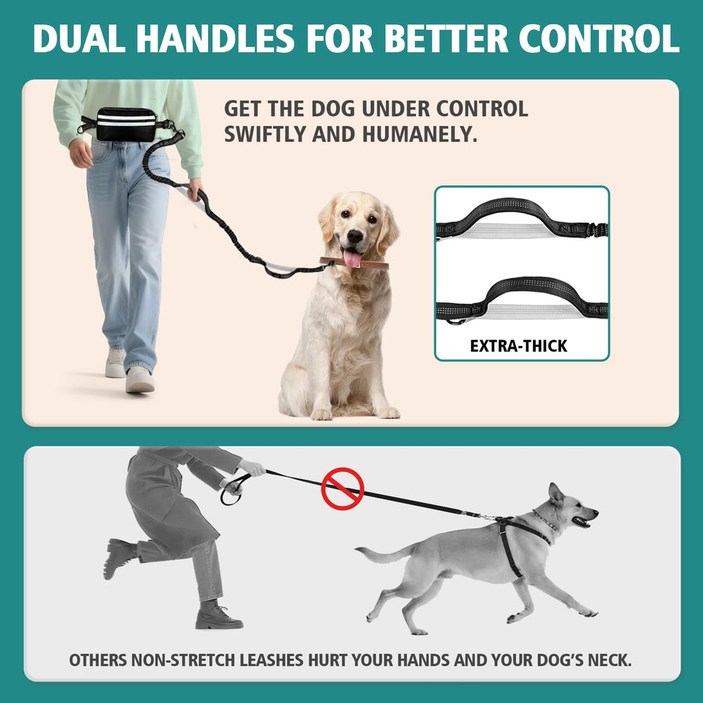 Godyoy diseño ergonómico para caminar con dos perros.