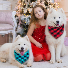 Bandana para perro Gofshy en cuadros negros, look elegante para eventos