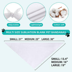 Bandana blanca Gofshy para perro, tamaño grande, ideal para paseos y fotos.