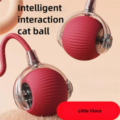 GOFULLHOME bola interactiva roja para gatos, ideal para actividad diaria.