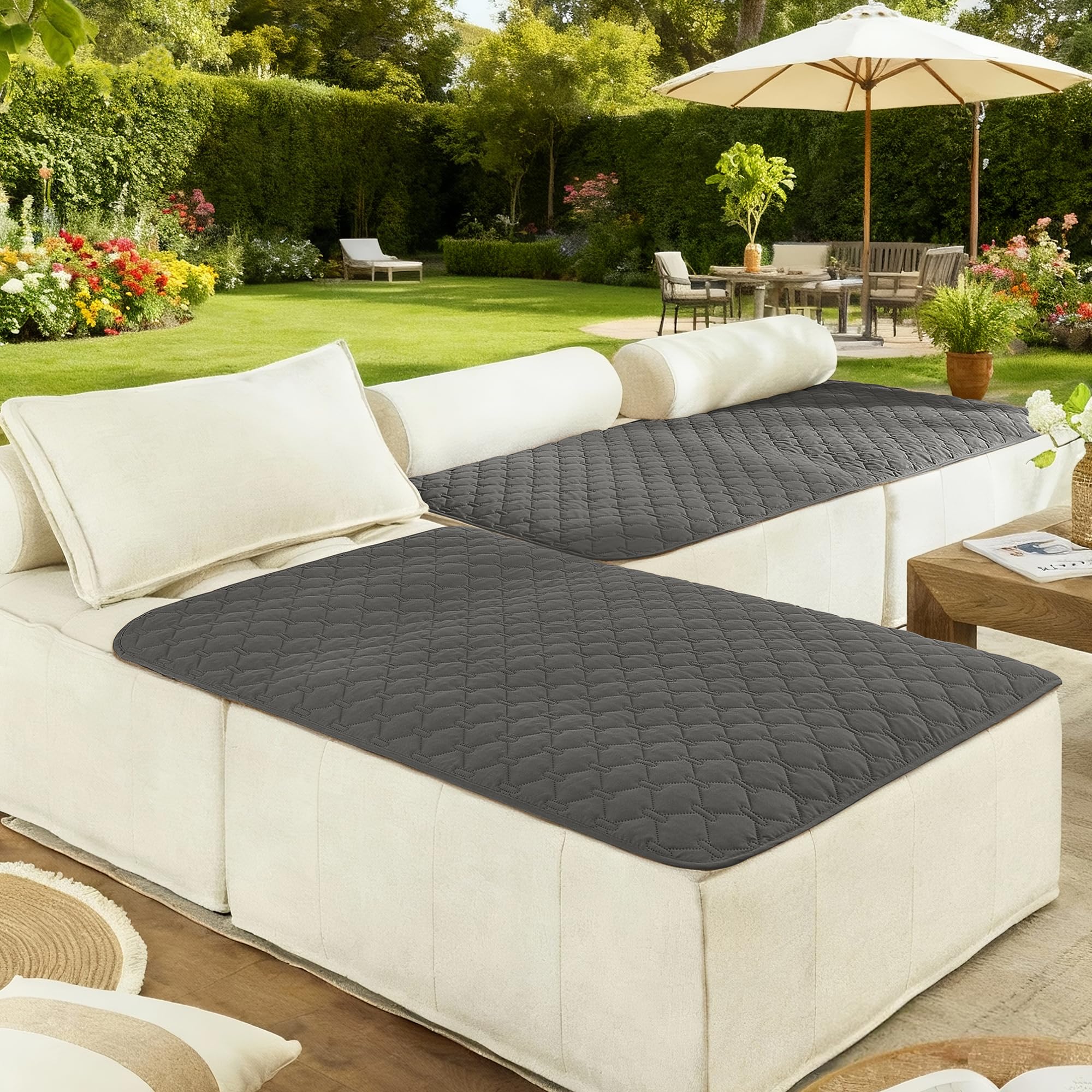 Gogobunny cobertor gris doble cara, protección estable para sillón