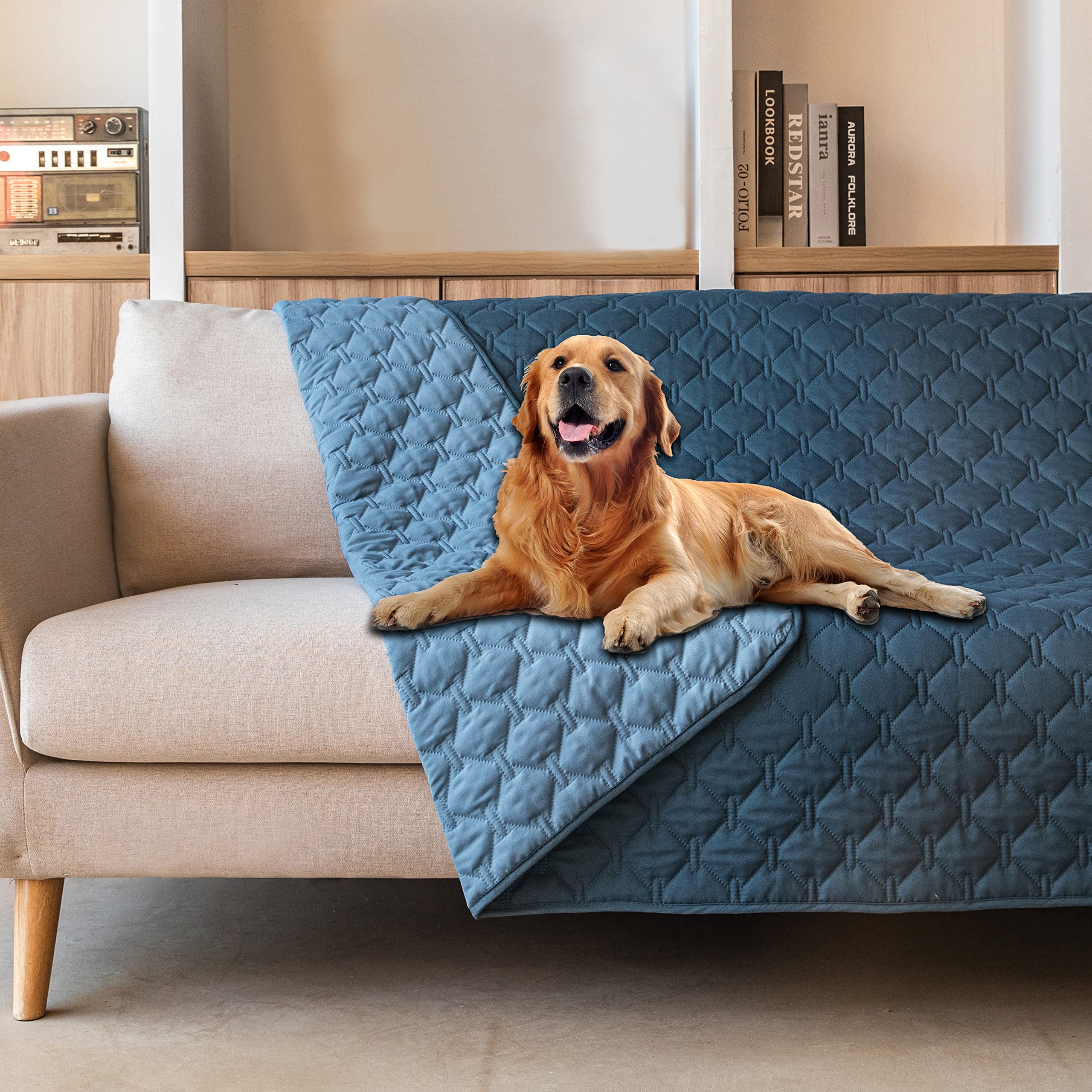 Gogobunny cobertor-impermeable doble cara con diseño a cuadros protege muebles