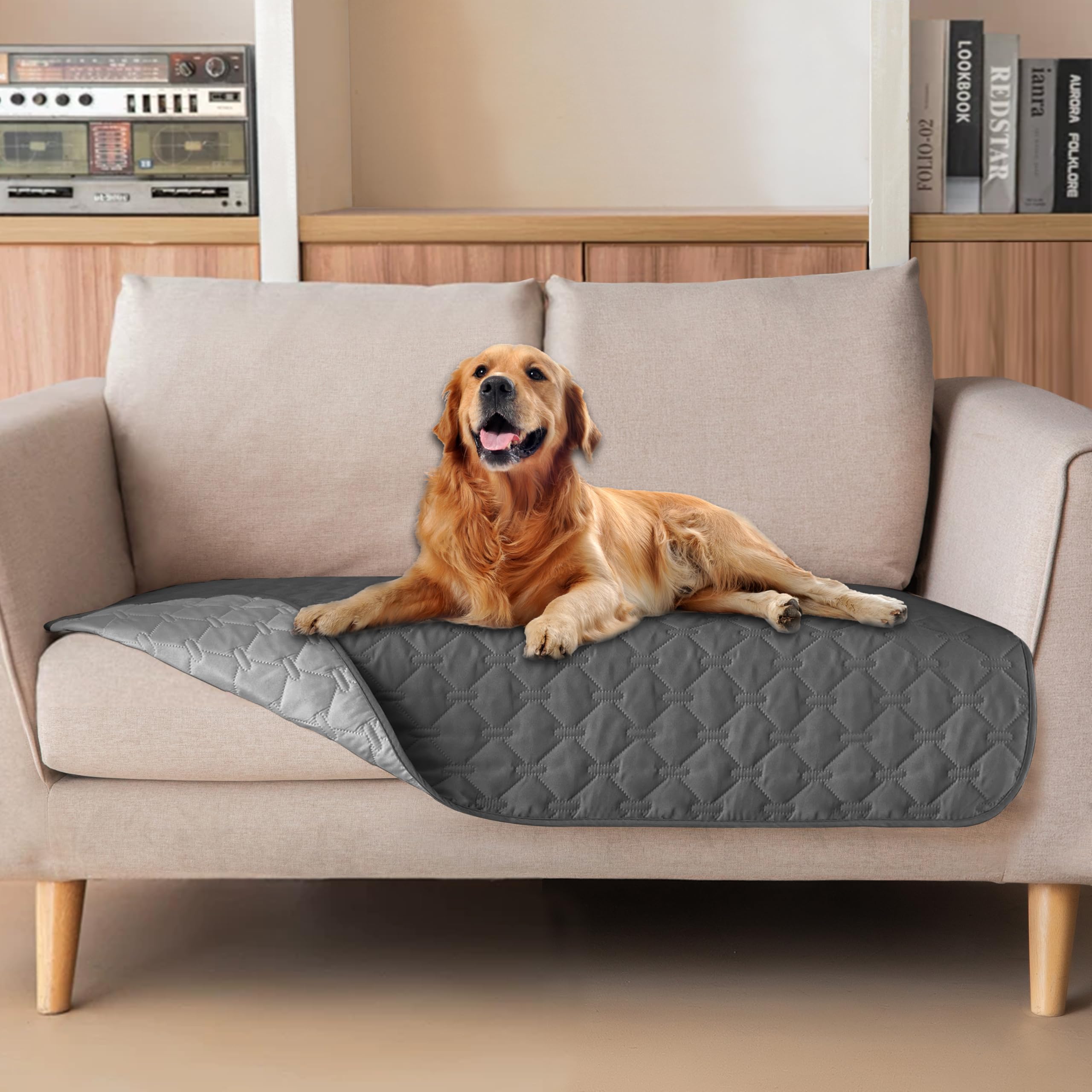 Gogobunny funda impermeable de doble cara para perro protege muebles.