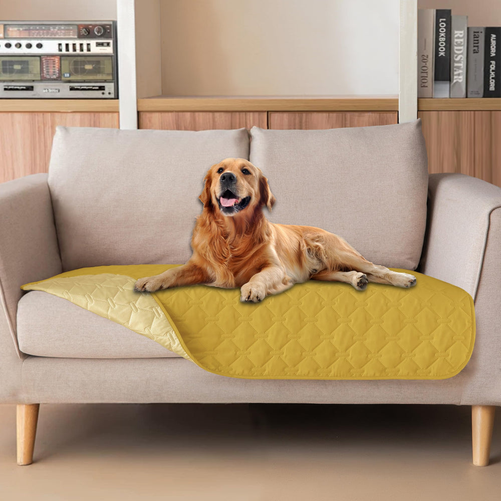 Funda gogobunny impermeable de doble cara con cuadros oscuros, protege muebles.