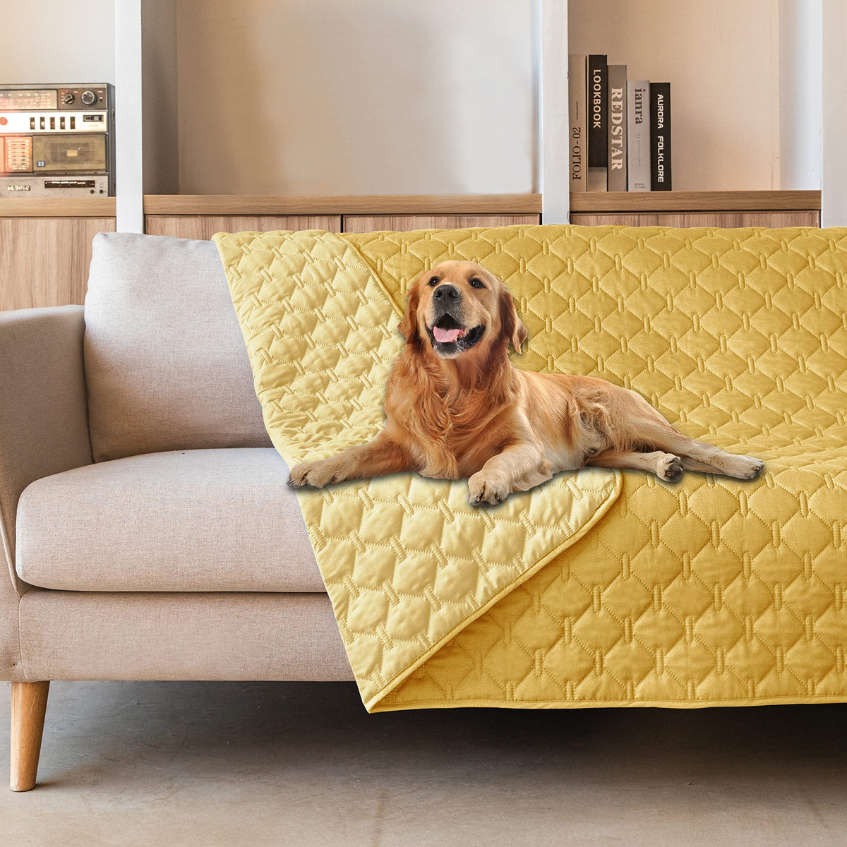 Funda impermeable doble cara gogobunny para sofá, protege muebles
