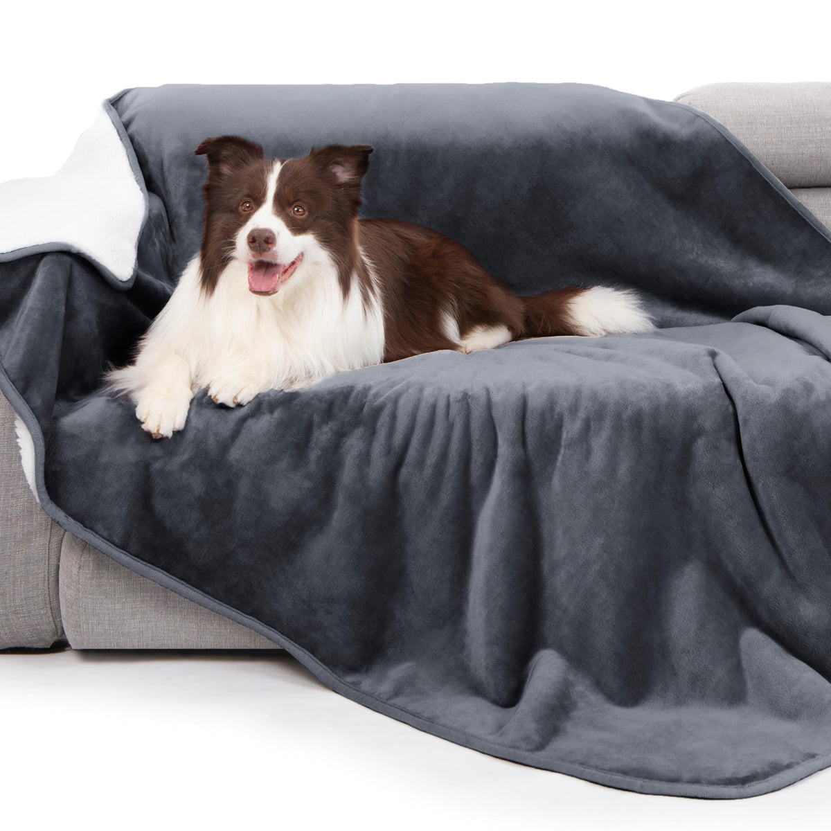 Gogobunny impermeable cubrecama 90x90 gris oscuro protege de derrames