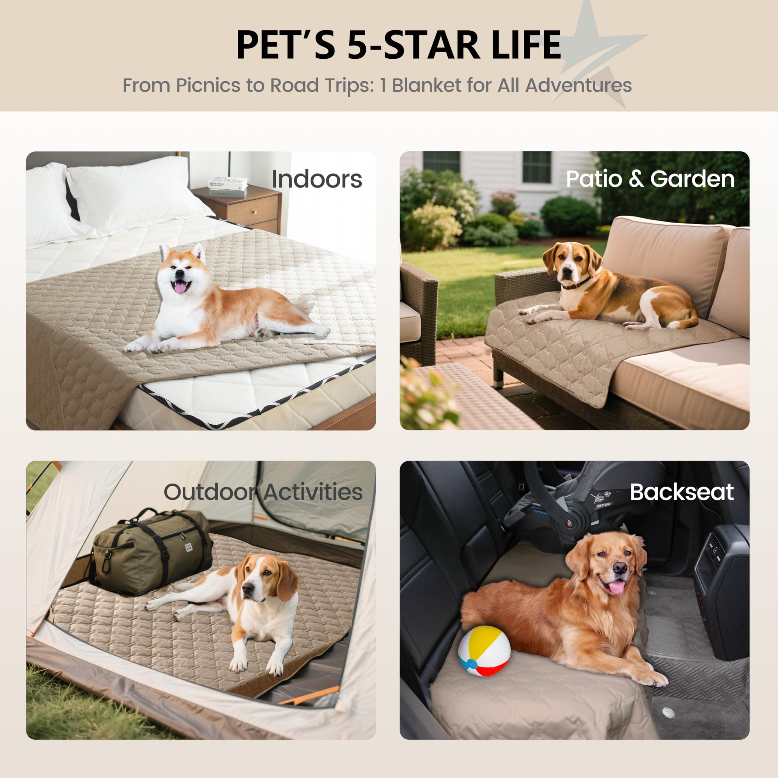 Manta antiarañazos gogobunny para perros y gatos, ideal para sala o dormitorio.
