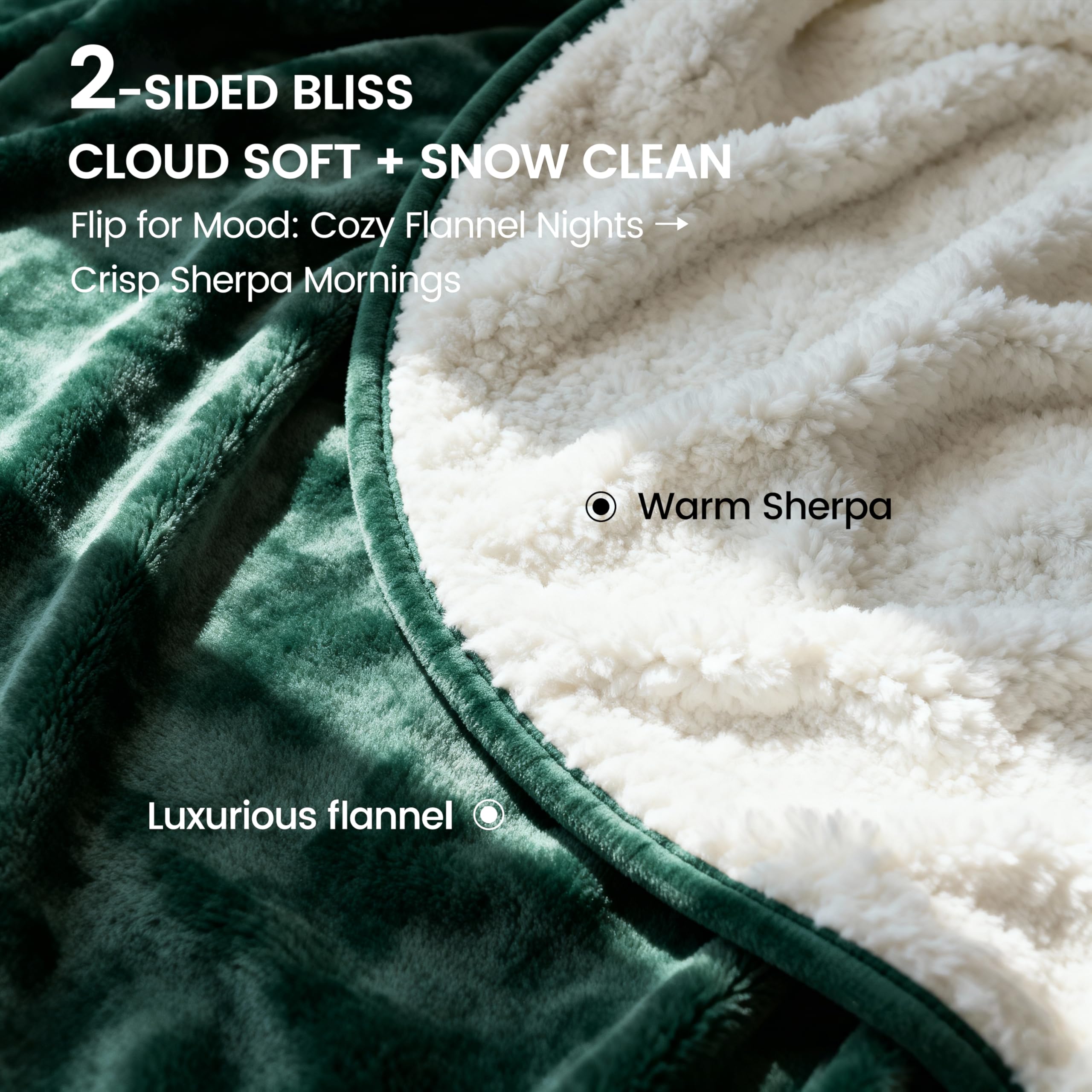gogobunny manta-cama-impermeable-sherpa-verde-bosque protege también colchón y tapicería cercana.