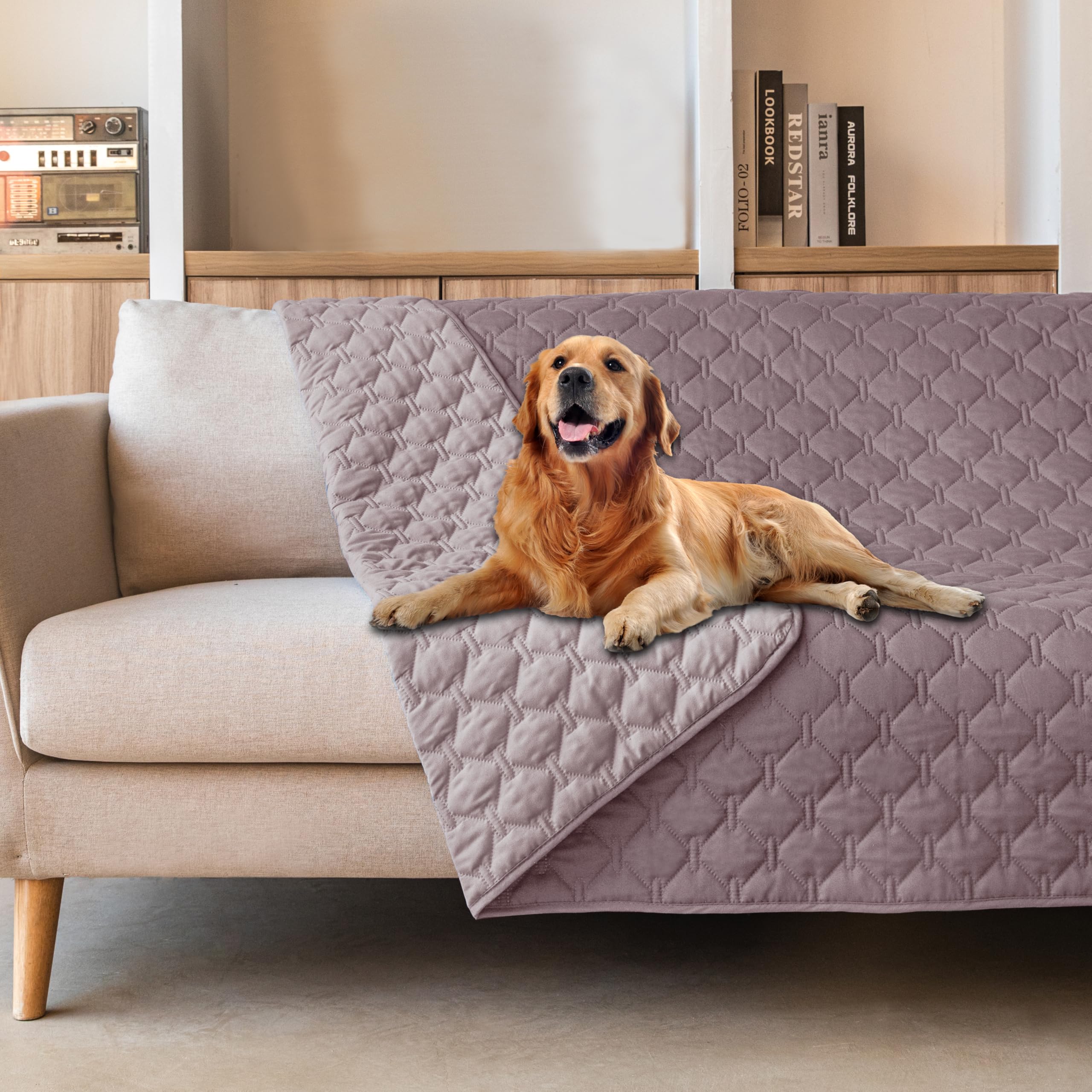 Manta gogobunny doble cara impermeable para proteger muebles y mascotas.