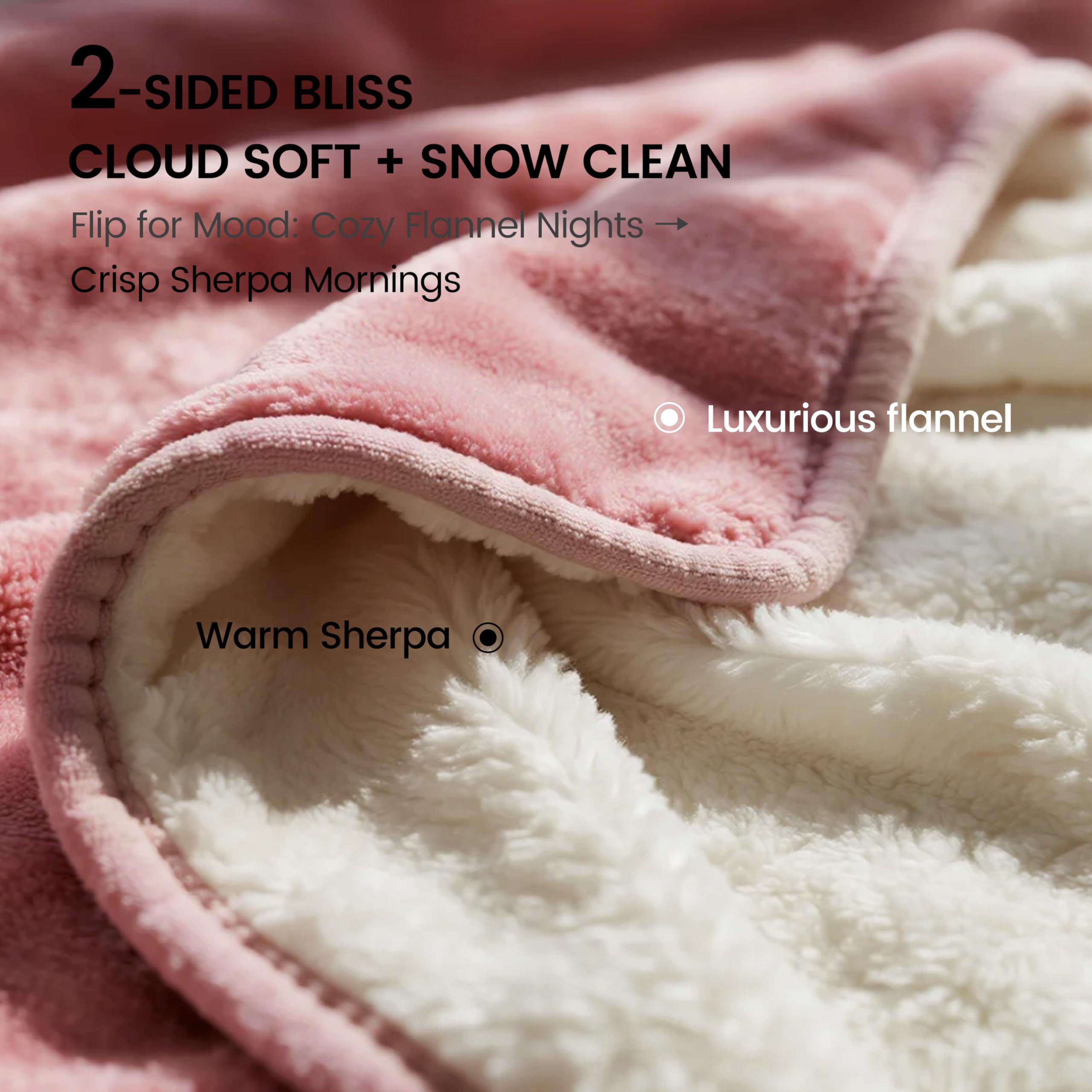 Lado doble gogobunny: sherpa suave para calidez y confort.