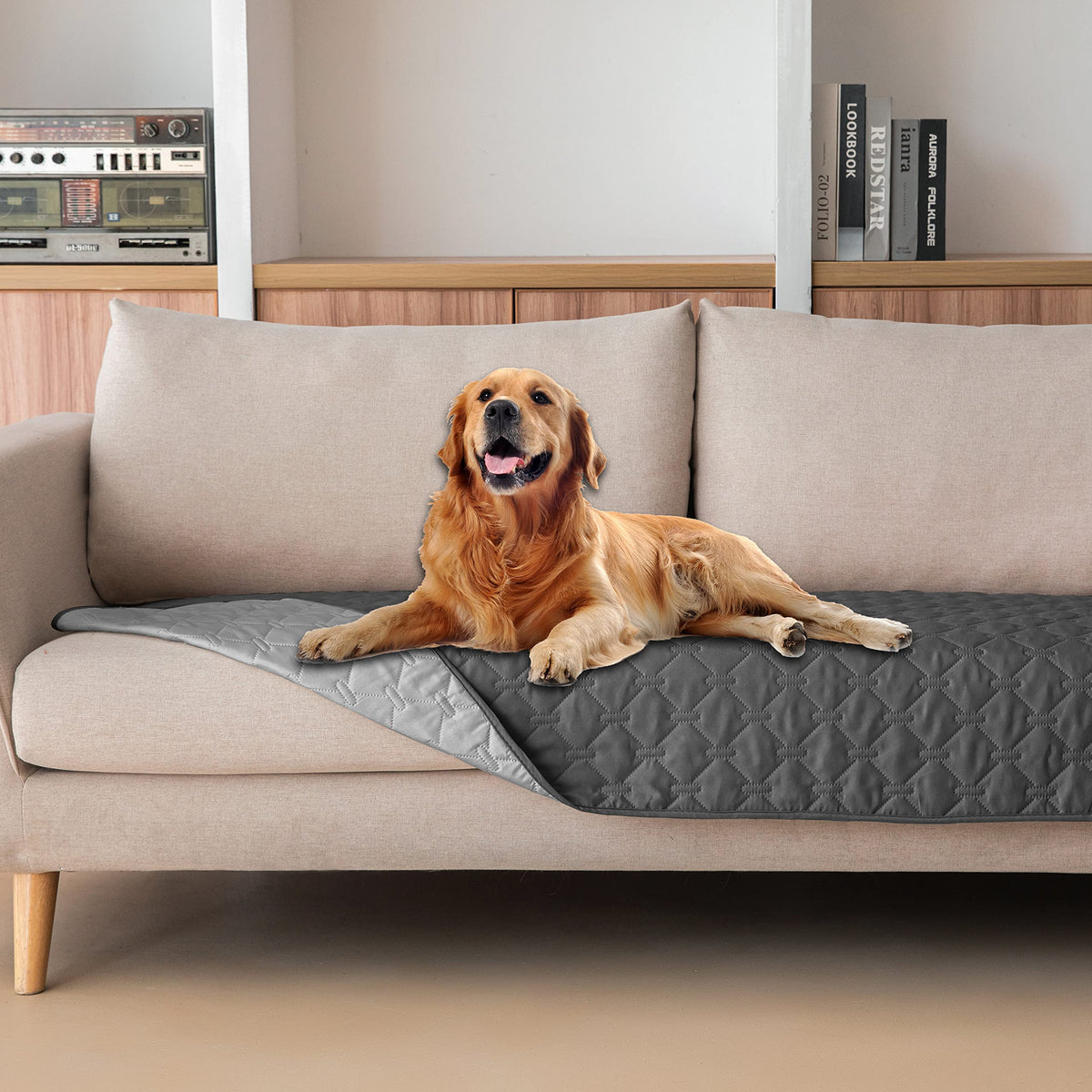 Manta gogobunny impermeable para mascotas, protege muebles de arañazos y manchas.