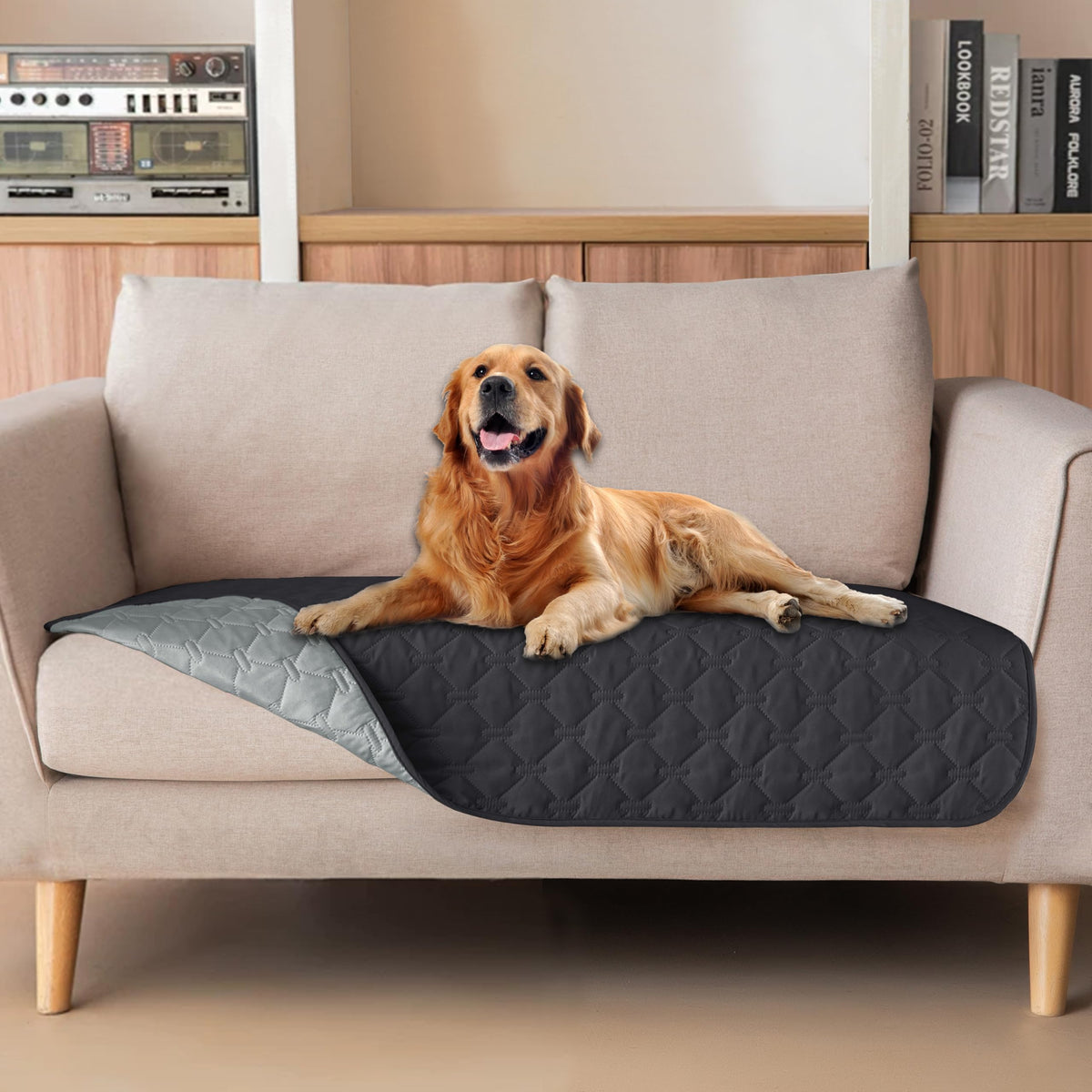 Manta gogobunny para perro, doble capa impermeable para protección.