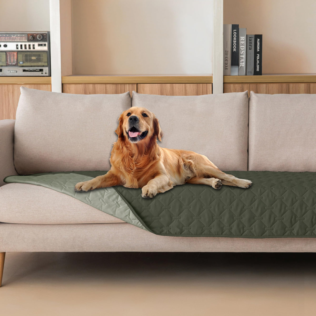 gogobunny manta impermeable doble cara para perros, protege muebles y superficies.