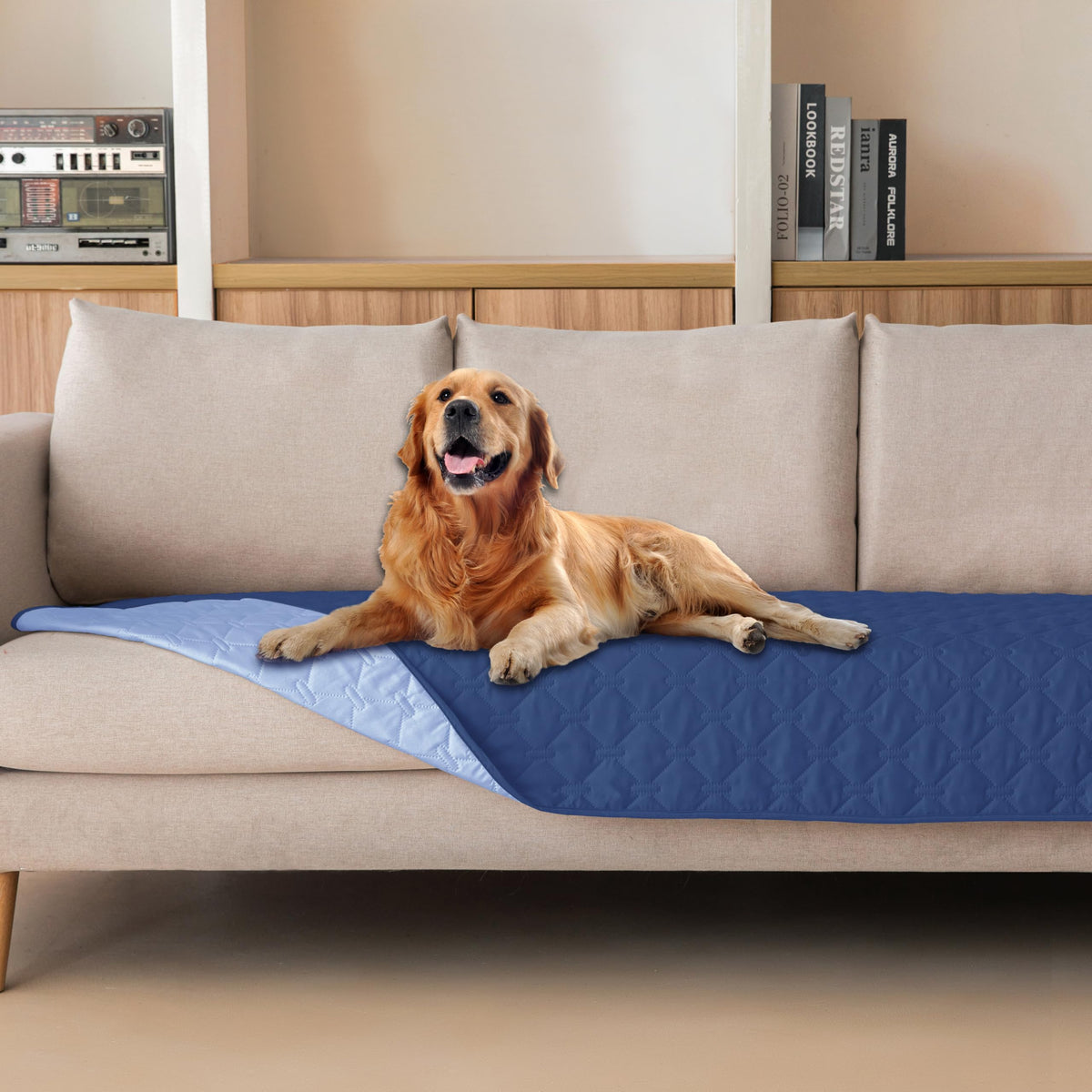 Manta gogobunny impermeable doble cara protege muebles y suelos.