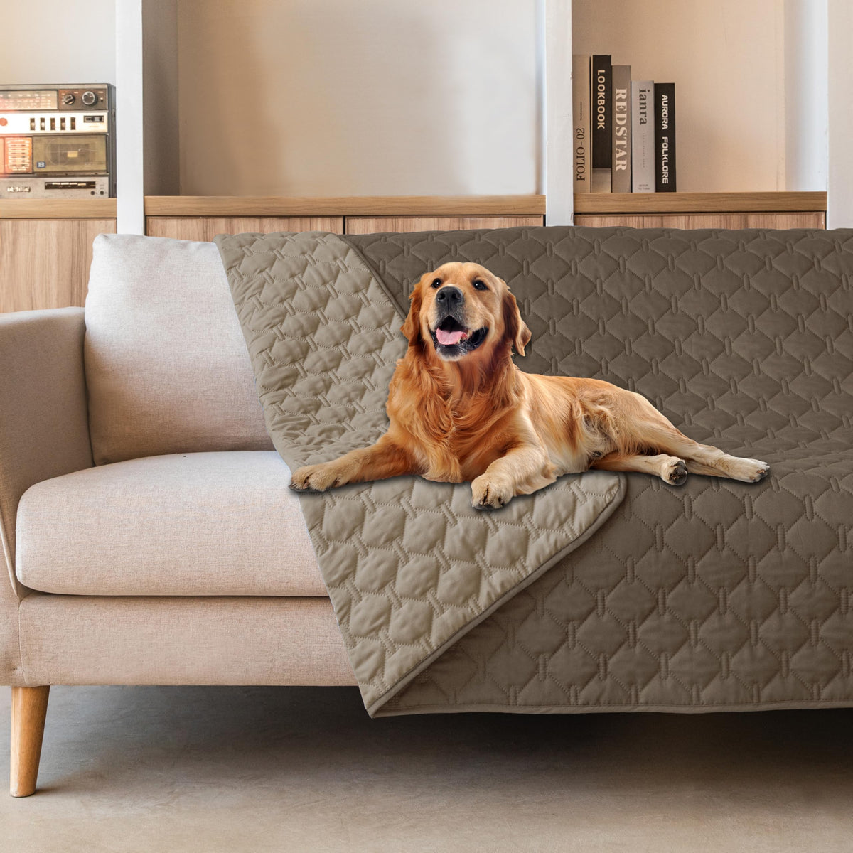 Manta gogobunny para perros, patrón de cuadros, protege muebles.