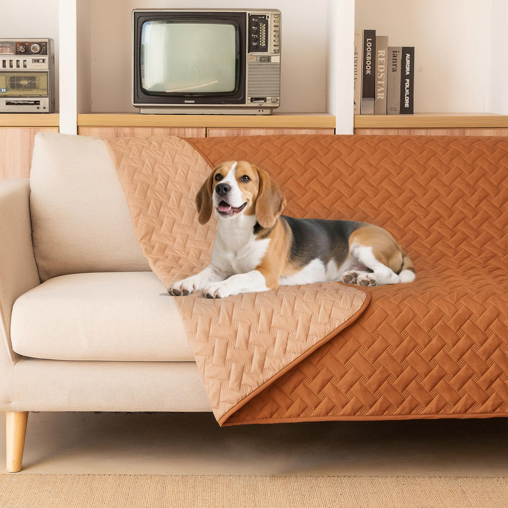 Manta gogobunny impermeable de doble cara en tono oscuro protege muebles.