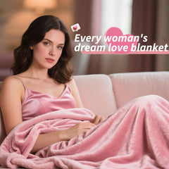 Manta gogobunny reversible sherpa rosa, cara suave y cálida