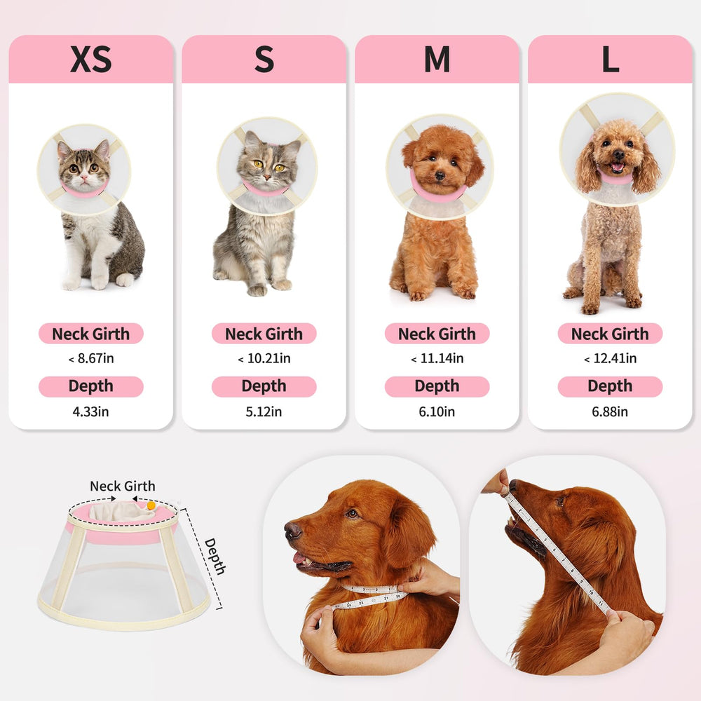 GoGoPaw collar cono suave con visión clara para reducir la ansiedad