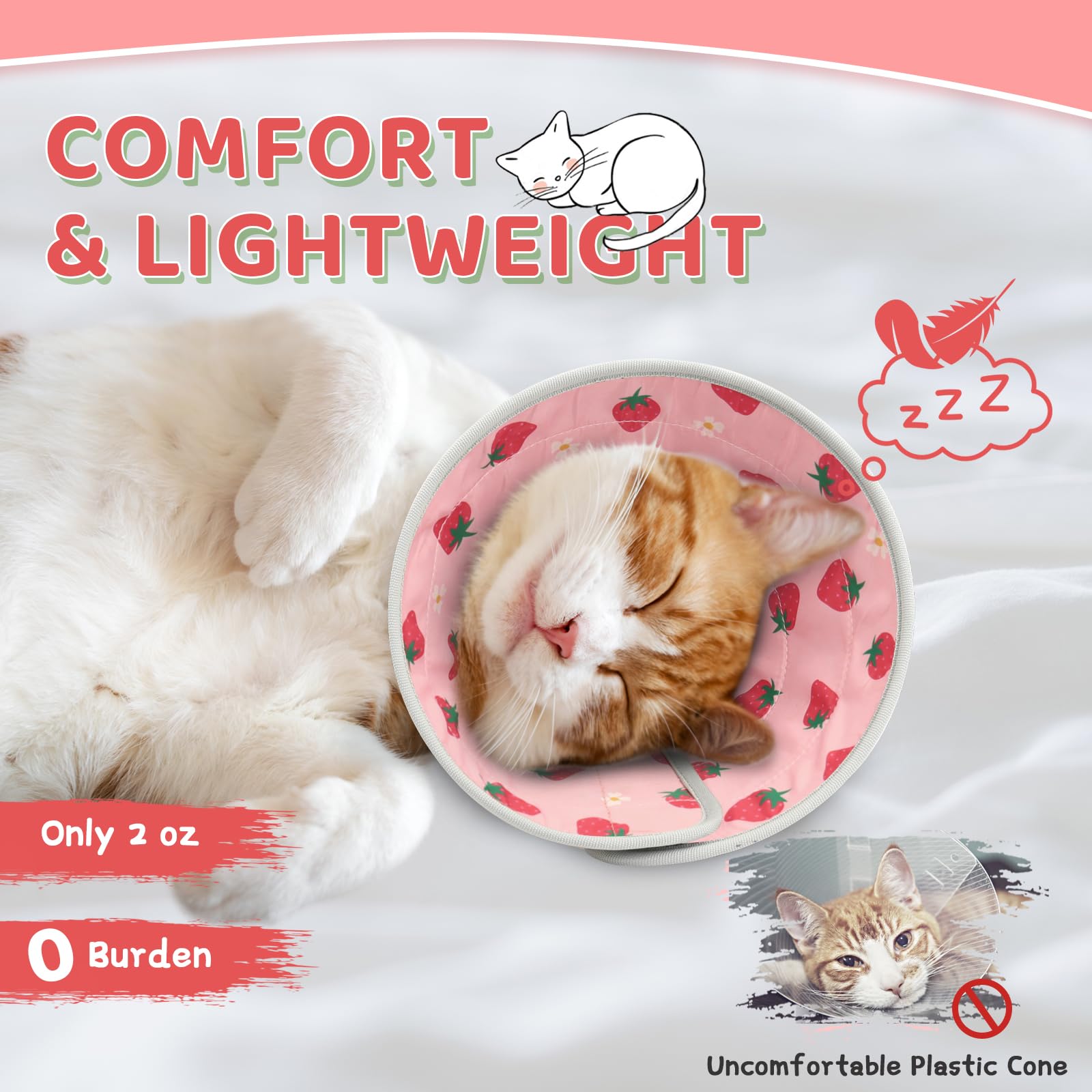GoGoPaw cono para gato con cierre de Velcro ajuste cómodo