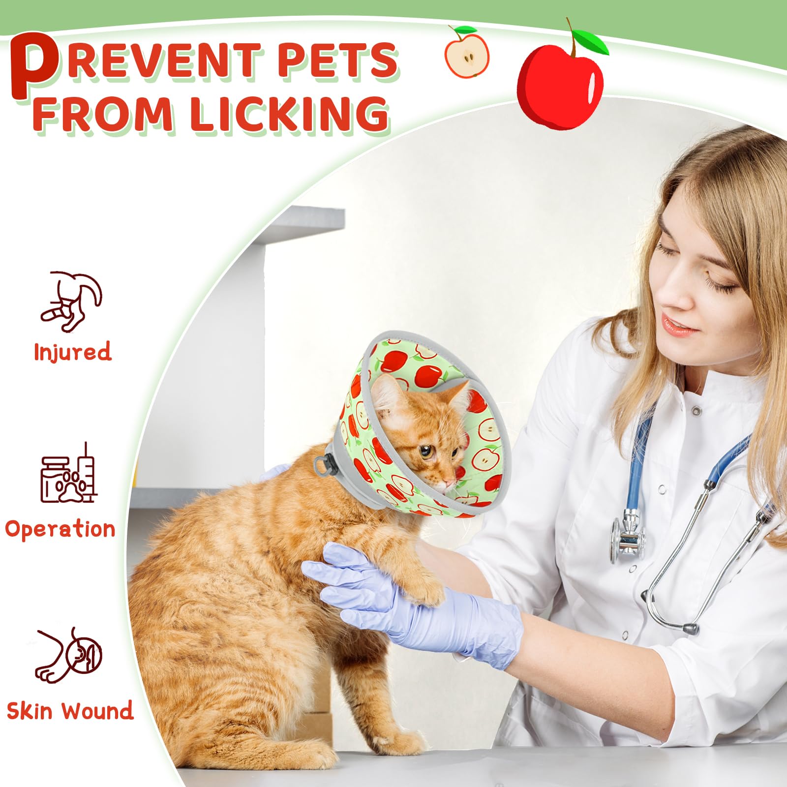GoGoPaw cono gato con motivo limón, diseño visual para recuperación