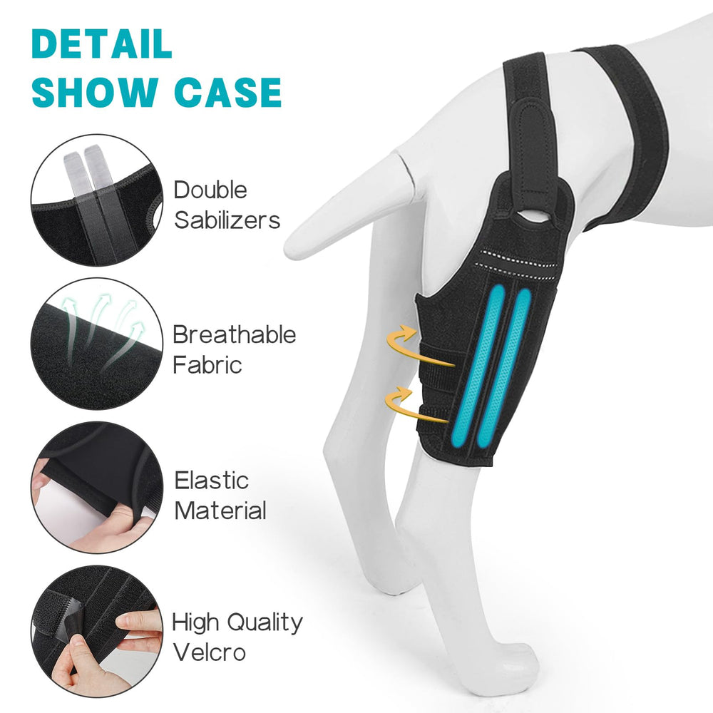 GoGoPaw rodillera muestra tallas para una medida precisa.