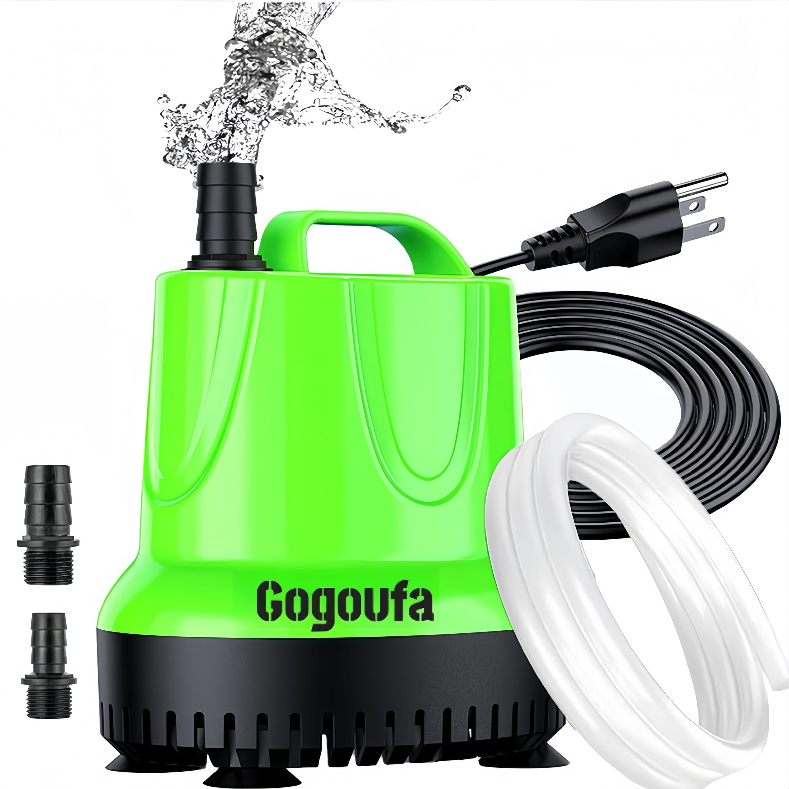 Bomba Gogoufa sumergible con flujo de 320 gal/h y tubo de 5 pies para acuario