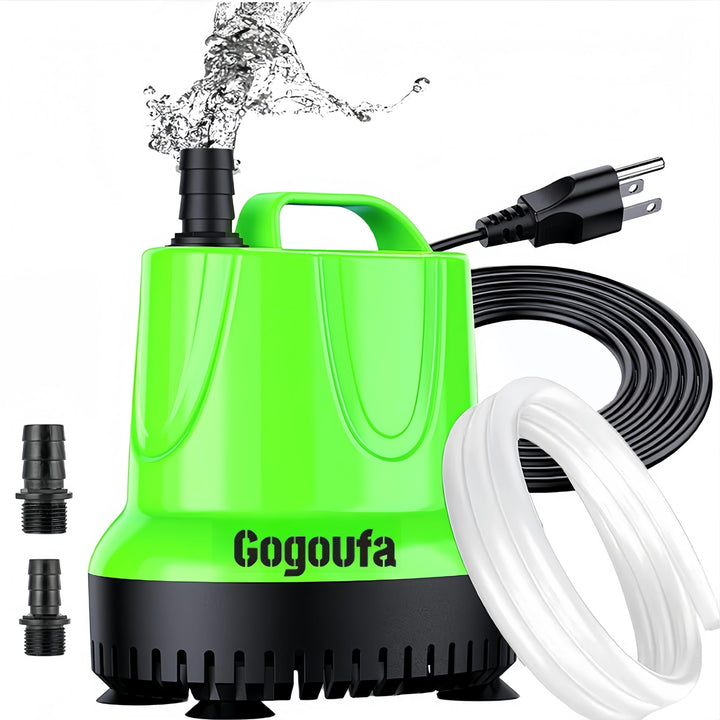 Bomba Gogoufa sumergible con flujo de 320 gal/h y tubo de 5 pies para acuario