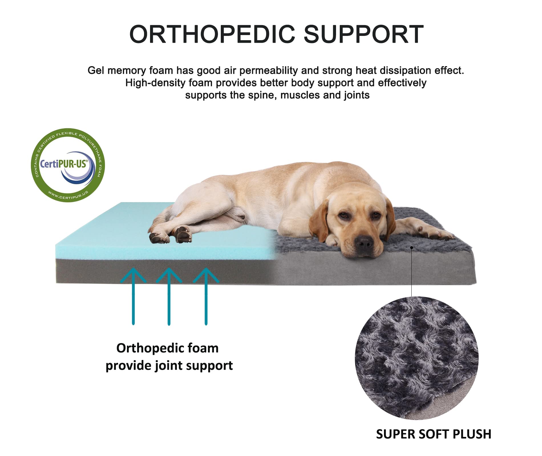 GOHOO PET cama enfriante para perros grandes, ayuda a mantener la temperatura.