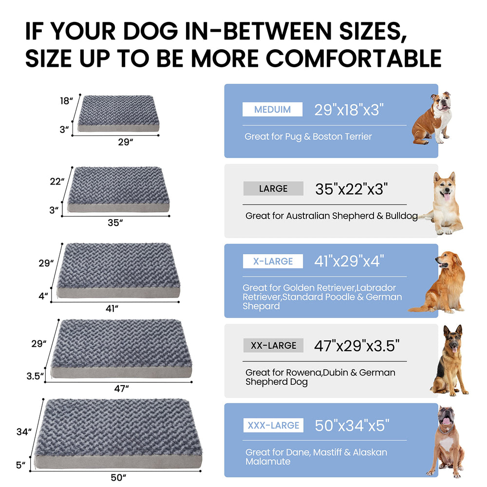 GOHOO PET cama extragrande de 41 pulgadas para perros grandes.