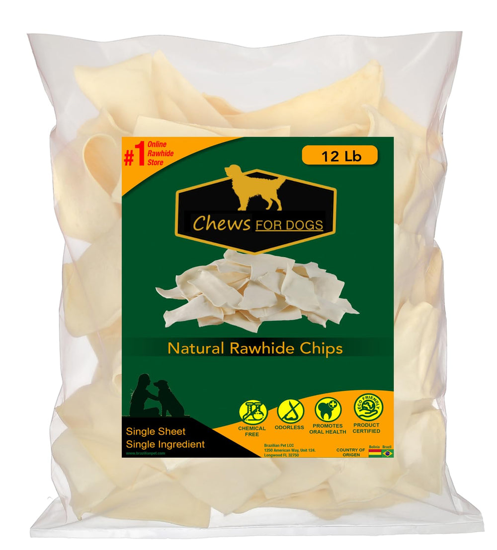 GOLDEN Chews chips de piel cruda premium; masticación natural para perros entretenidos.