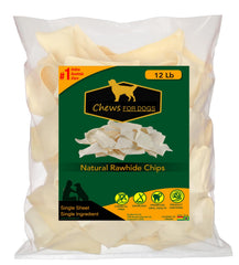 GOLDEN Chews chips de piel cruda premium; masticación natural para perros entretenidos.
