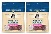 Golden Rewards Pigs in a Blanket: empaque 2 bolsas 16 oz para fácil almacenamiento.
