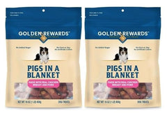 Golden Rewards Pigs in a Blanket: empaque 2 bolsas 16 oz para fácil almacenamiento.